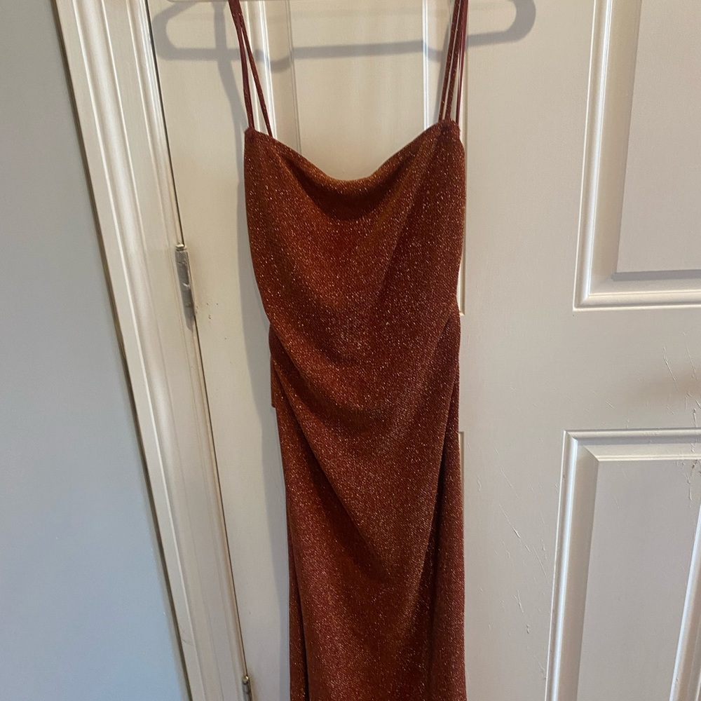 Reformation cinnamon colored dress
